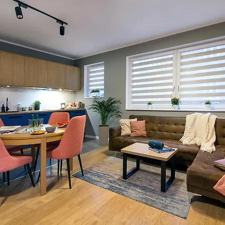 Apartament W&k - Blue - Klimatyzacja, Fv Vat, Parking W Garażu, Blisko Dworca I Centrum, Wi-fi